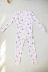 butterfly long sleeve pajama set