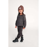 Chunky Ribbed Knit Elastic Waistband Drawstring Relaxed Fit Joggers