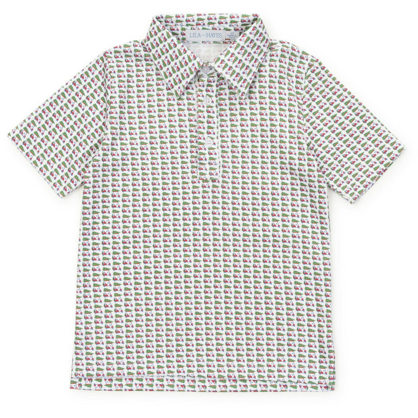Griffin Boys' Polo - Christmas at the Club