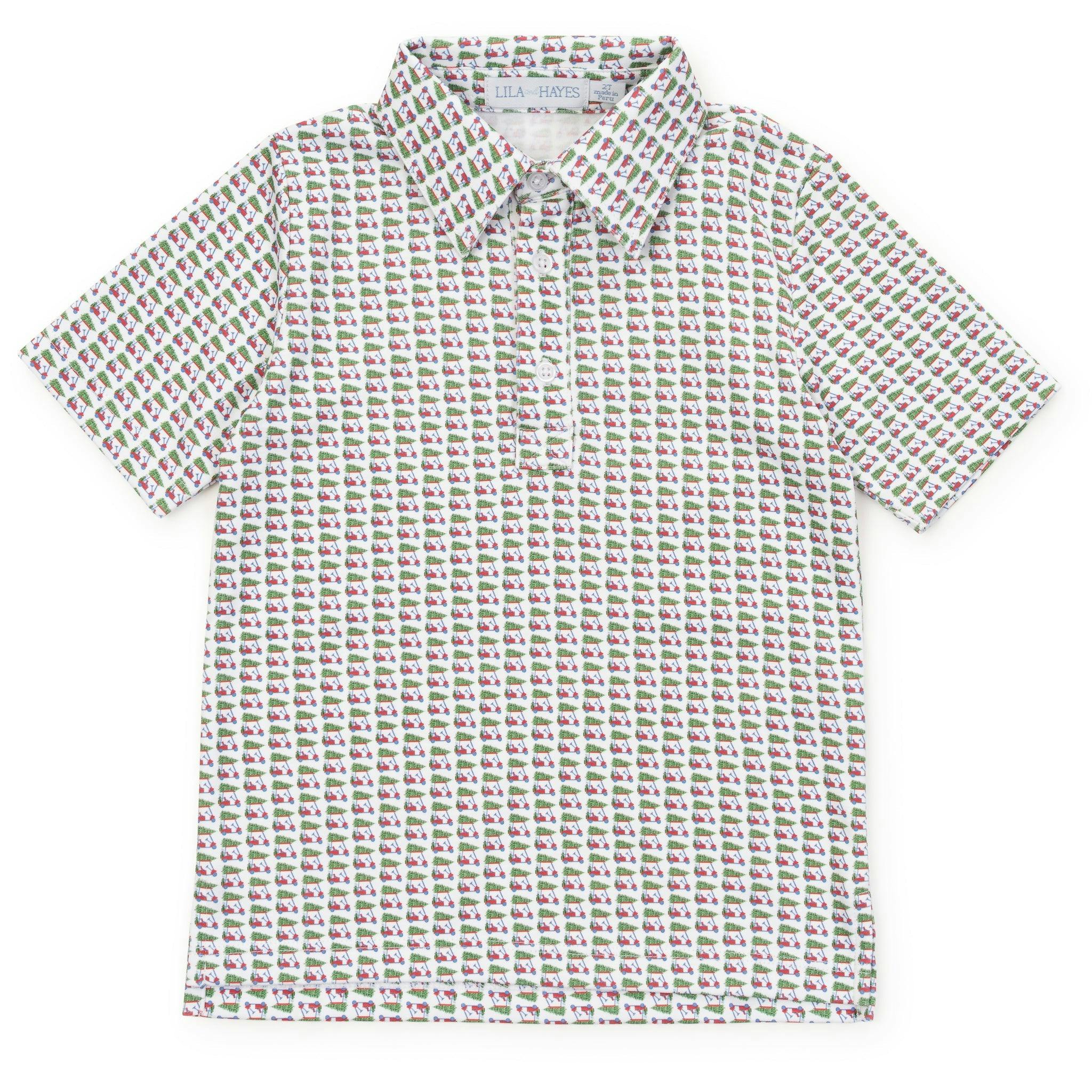 Griffin Boys' Polo - Christmas at the Club