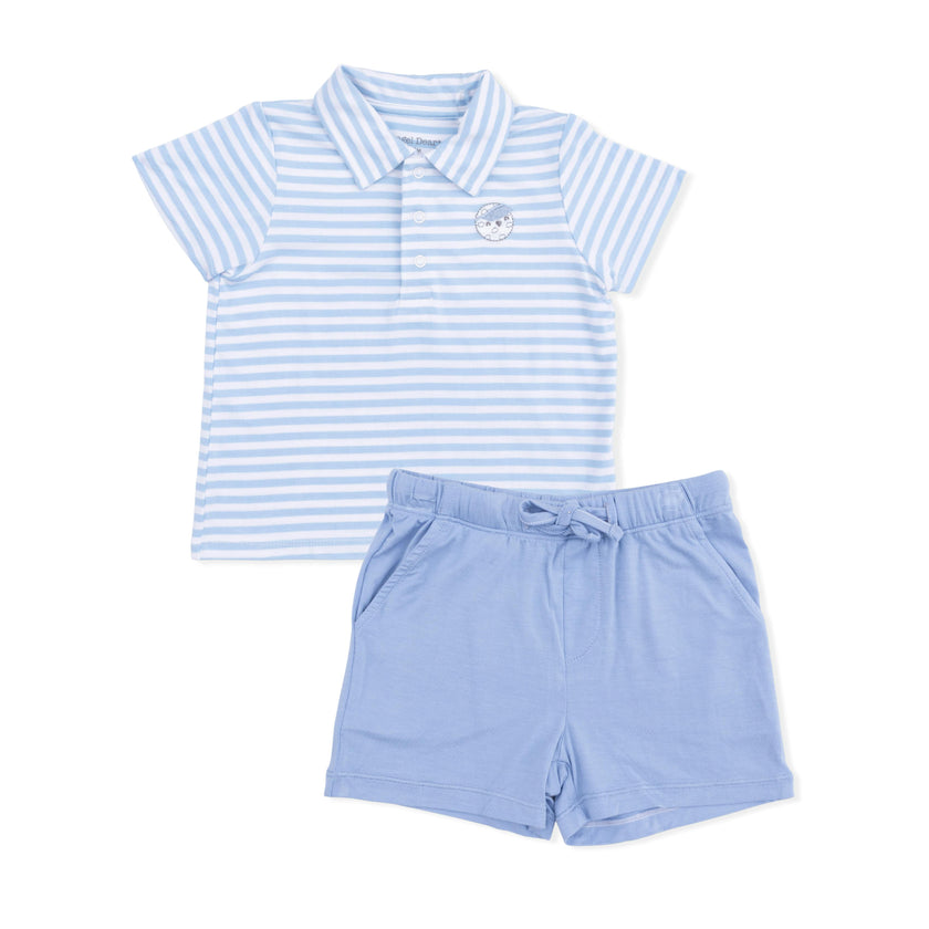 Striped Golf - Polo with Casual Short