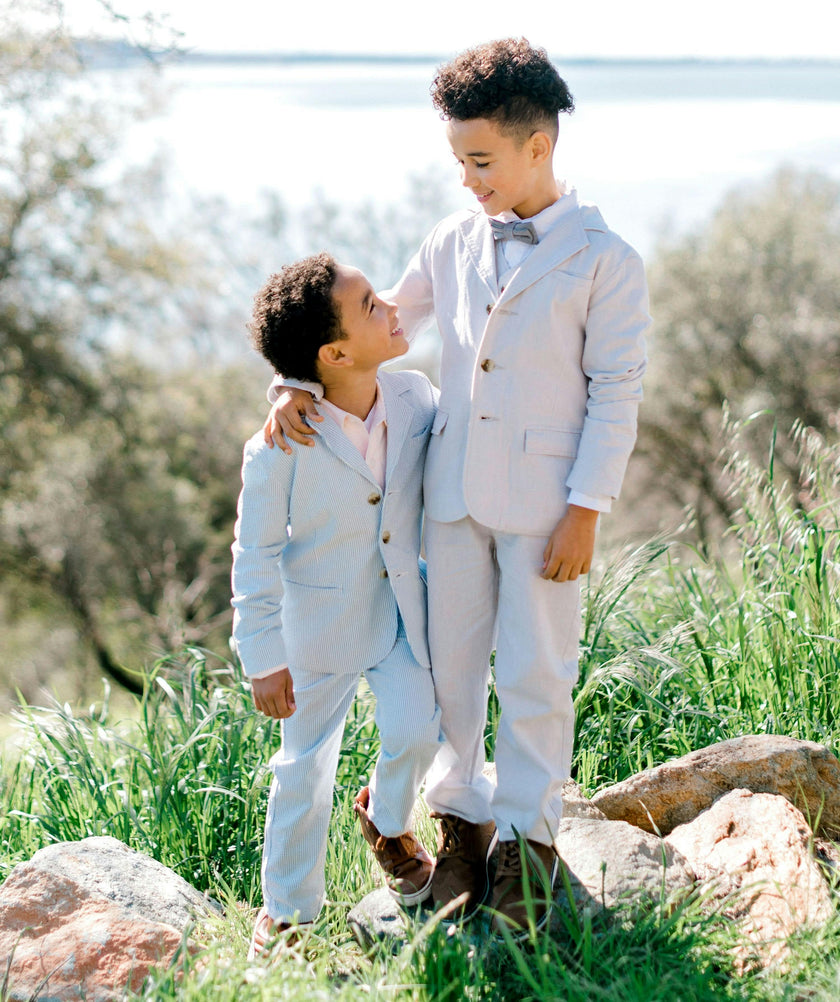 Organic Seersucker Suit Pant