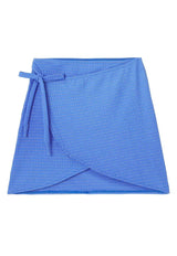 Knotted skirt, blue lurex | CALYPSO SKIRT