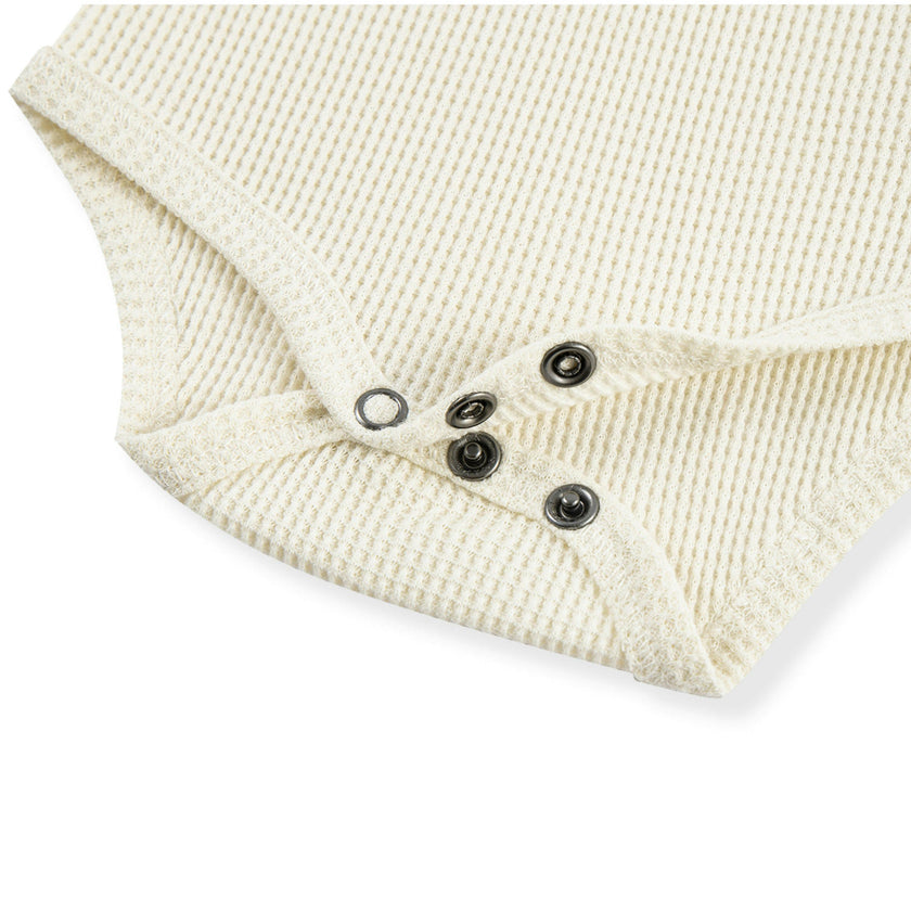 Vanilla Waffle Long Sleeve One Piece