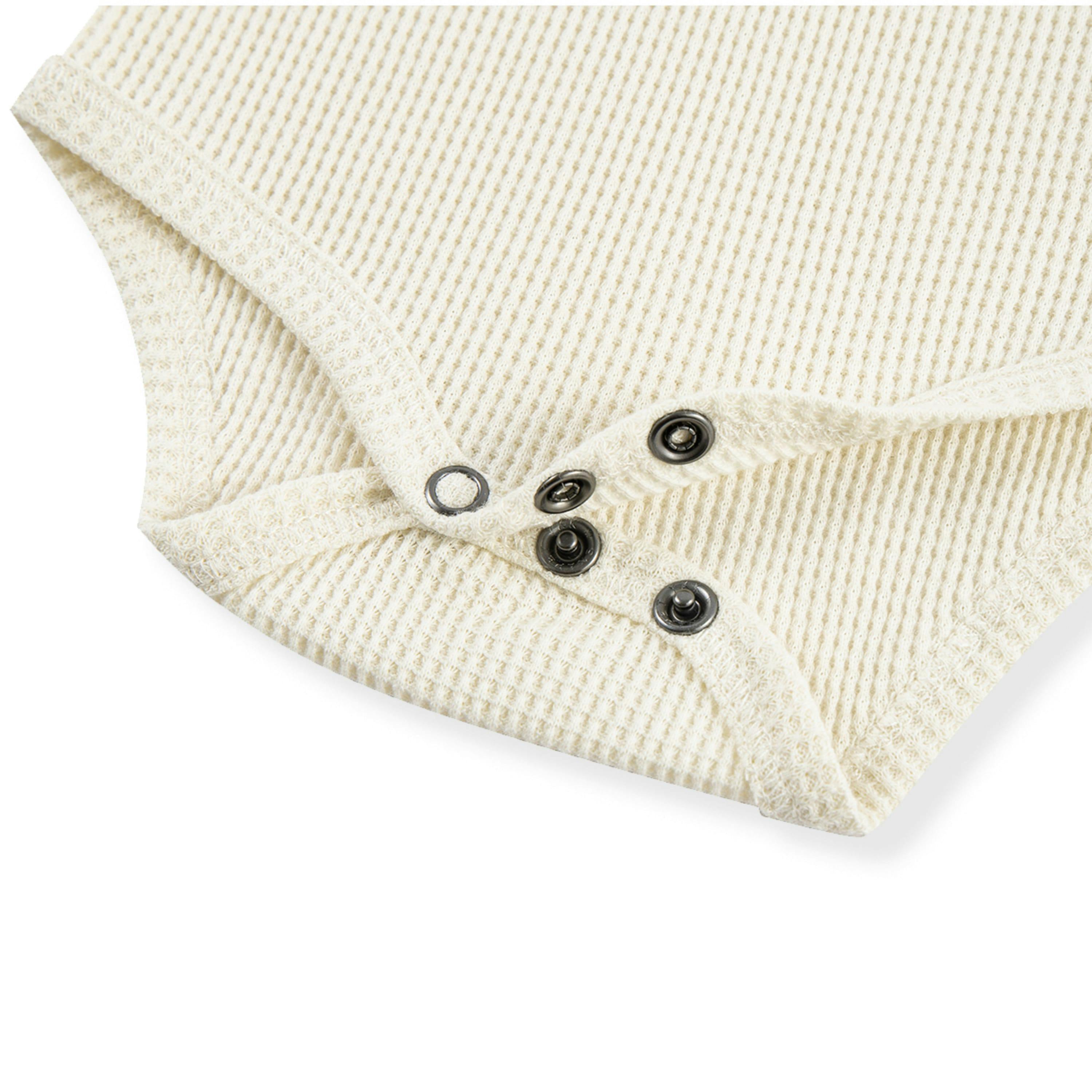 Vanilla Waffle Long Sleeve One Piece