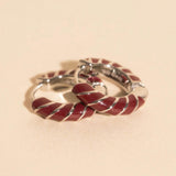 Color Chunky Rounded Huggie Hoop Earrings