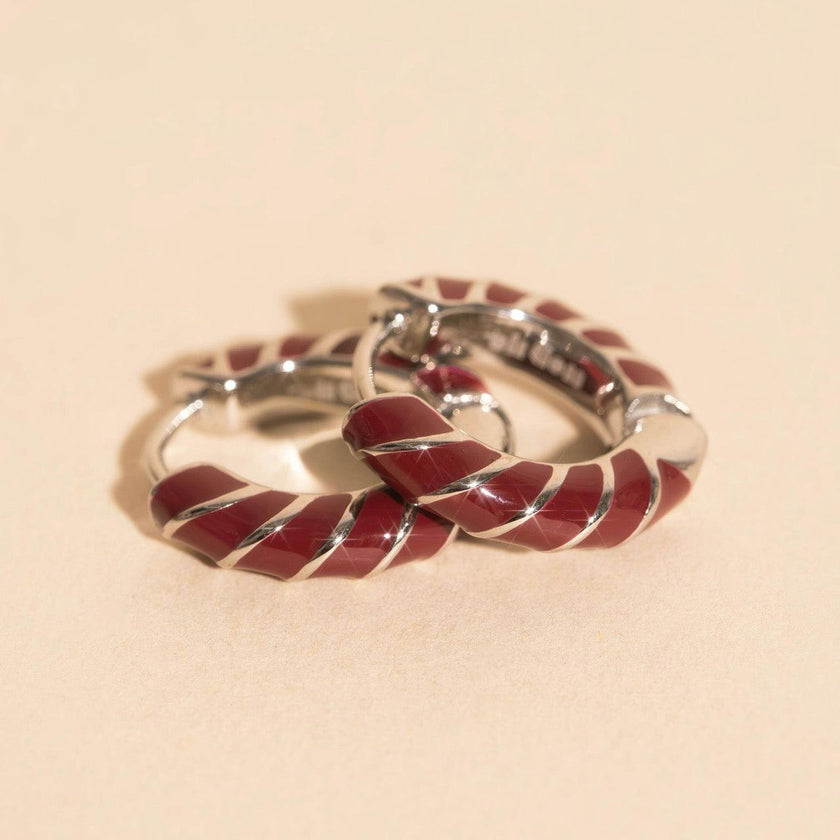 Color Chunky Rounded Huggie Hoop Earrings