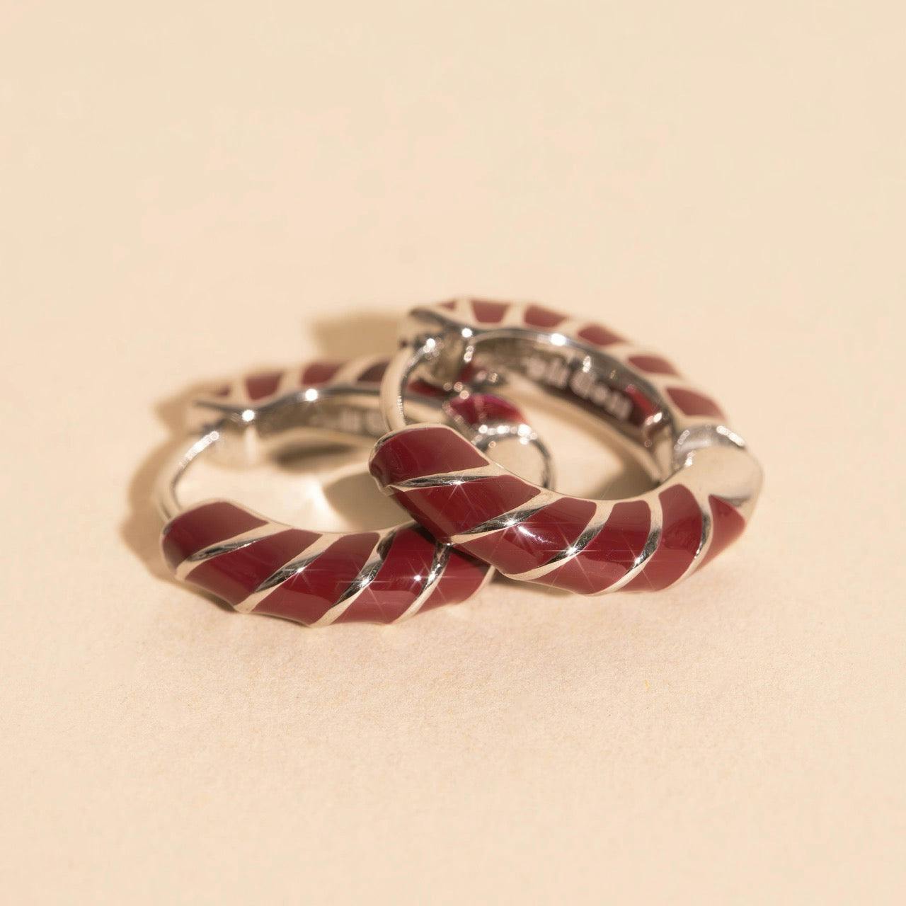 Color Chunky Rounded Huggie Hoop Earrings