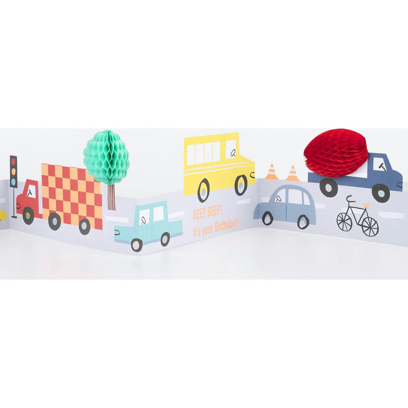 Transport Concertina Birthday Card