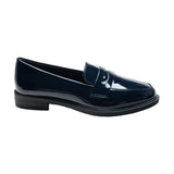 Navy Patent Penny Loafers