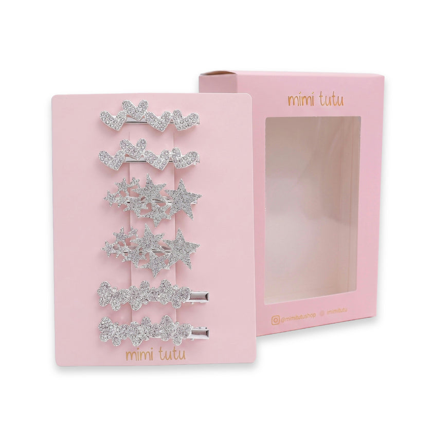 Crystal Spark Hair Pin Trio