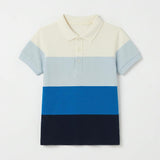Boys Colorblock Stripe Polo