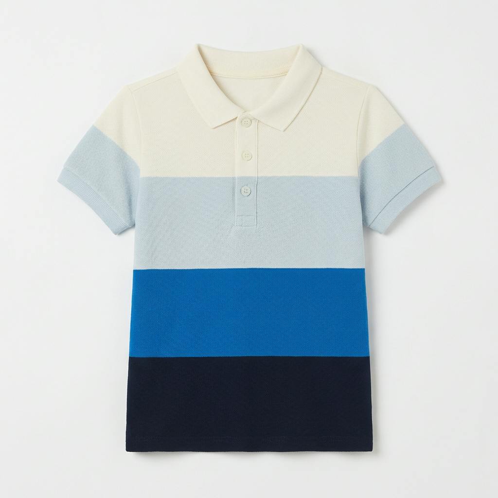 Boys Colorblock Stripe Polo