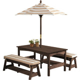 Outdoor Table And Bench Set
