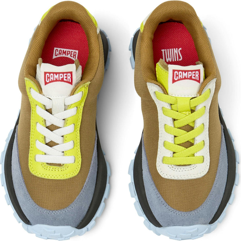Kids Drift Trail Leather & Nubuck Vintage Twins Sneakers, Brown