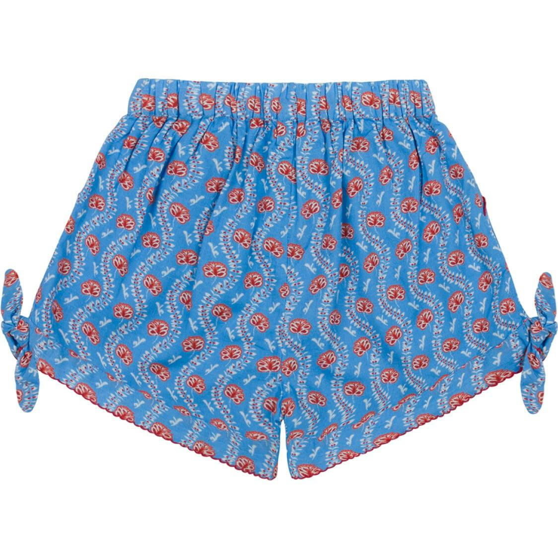 Girls Blue Primrose Tie-Knot Short