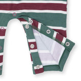 Rugby Stripe Green - Polo Romper