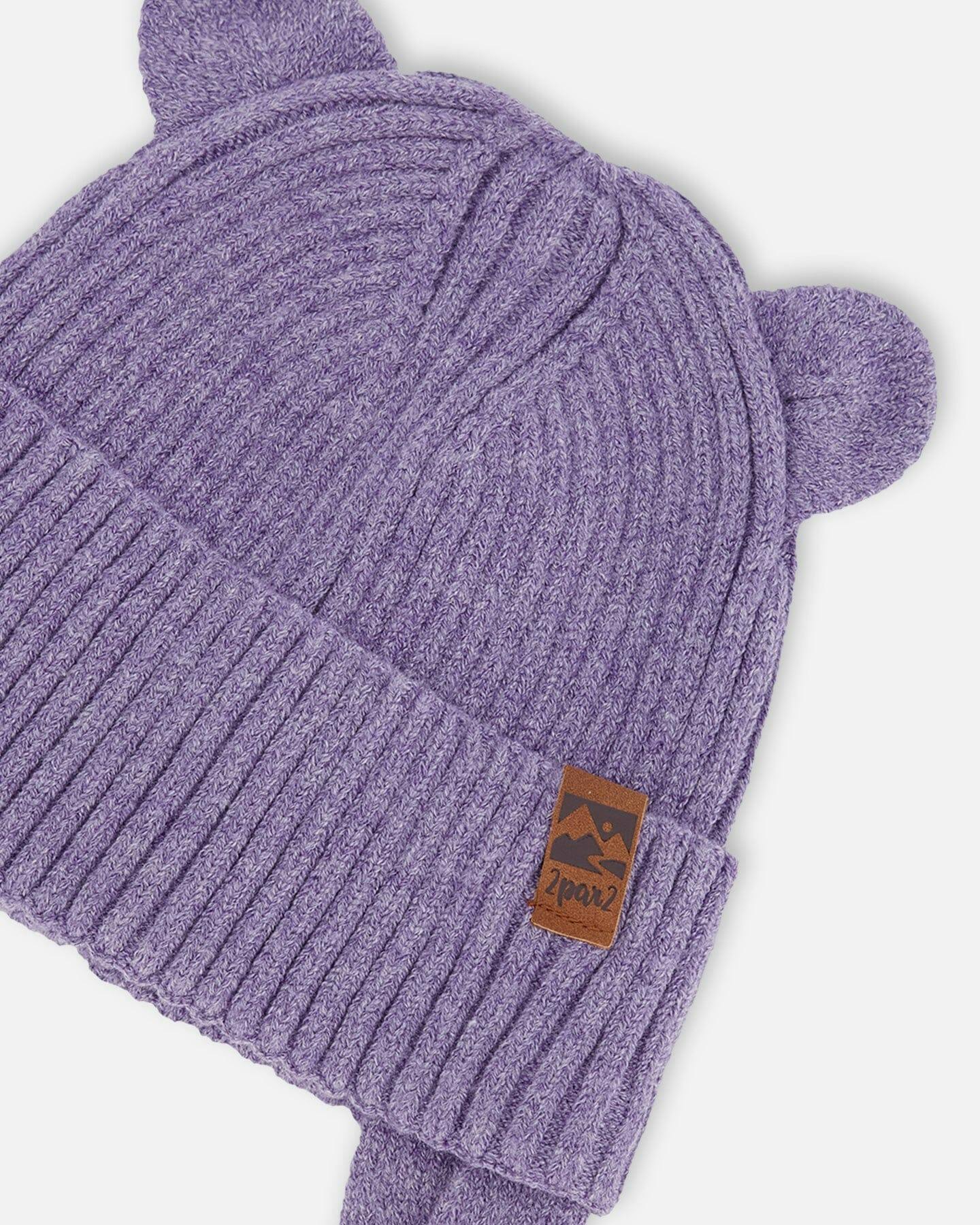 Baby Knit Hat Lavender