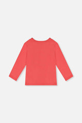 Organic Cotton Long Sleeve T-Shirt Coral Pink