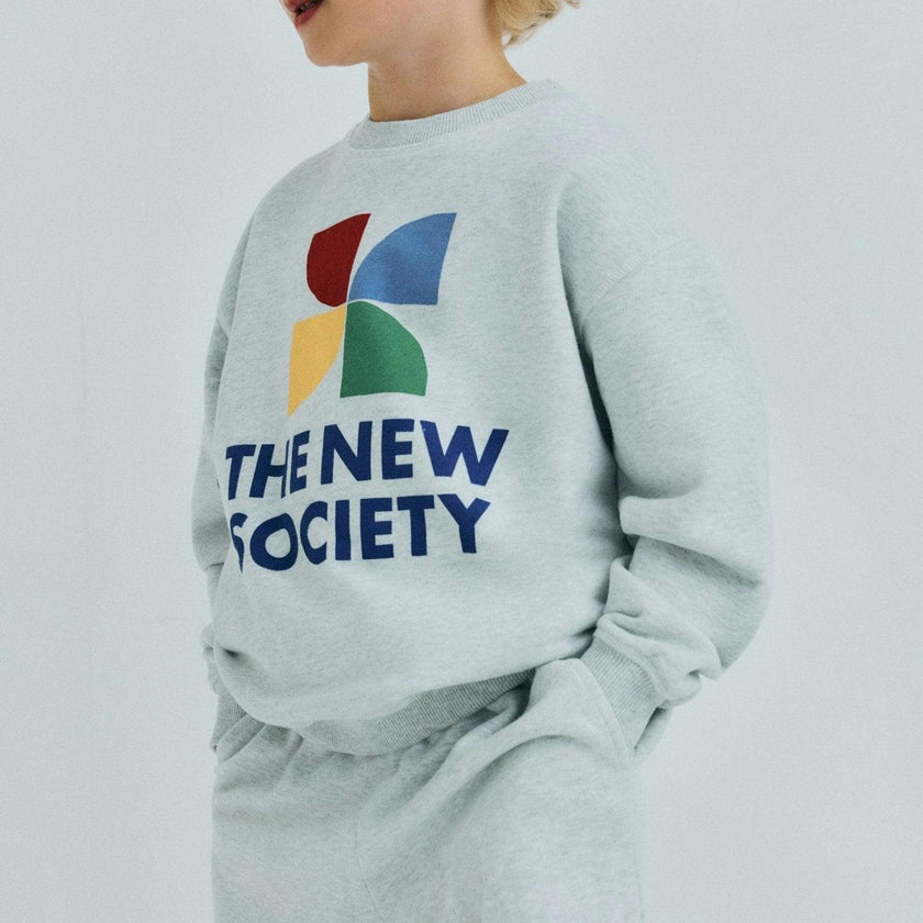 TNS Logo Sweatshirt Light Grey Melange