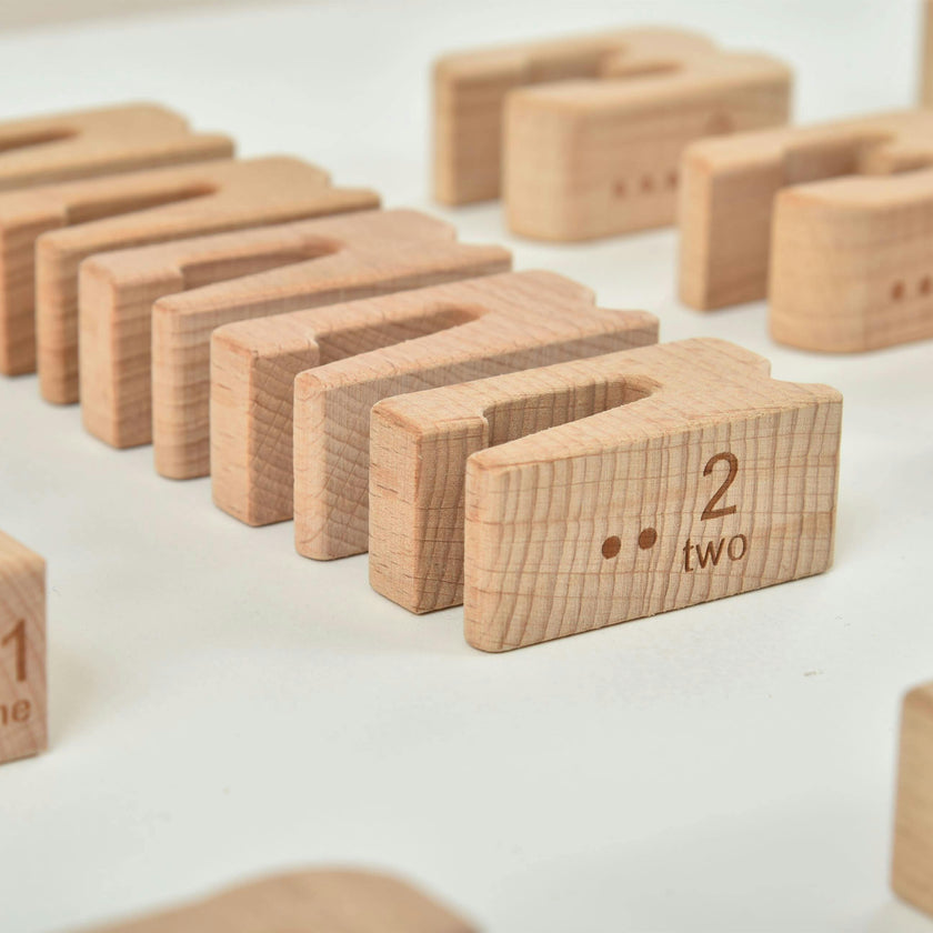 Avenlur Montessori Wooden Number Height Blocks – Self-Correcting Math Learning Set