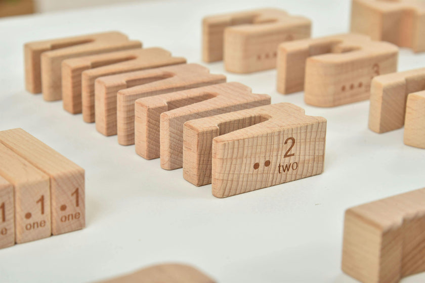 Avenlur Montessori Wooden Number Height Blocks – Self-Correcting Math Learning Set