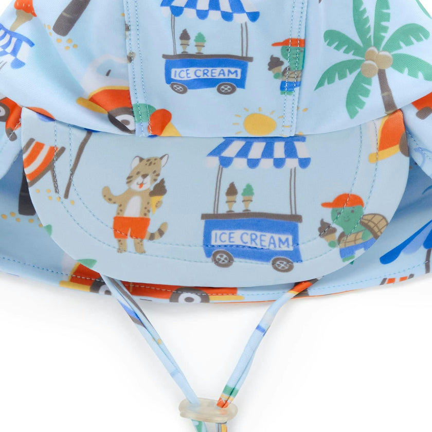 Printed L/S Sunsuit and Hat Cancun Print