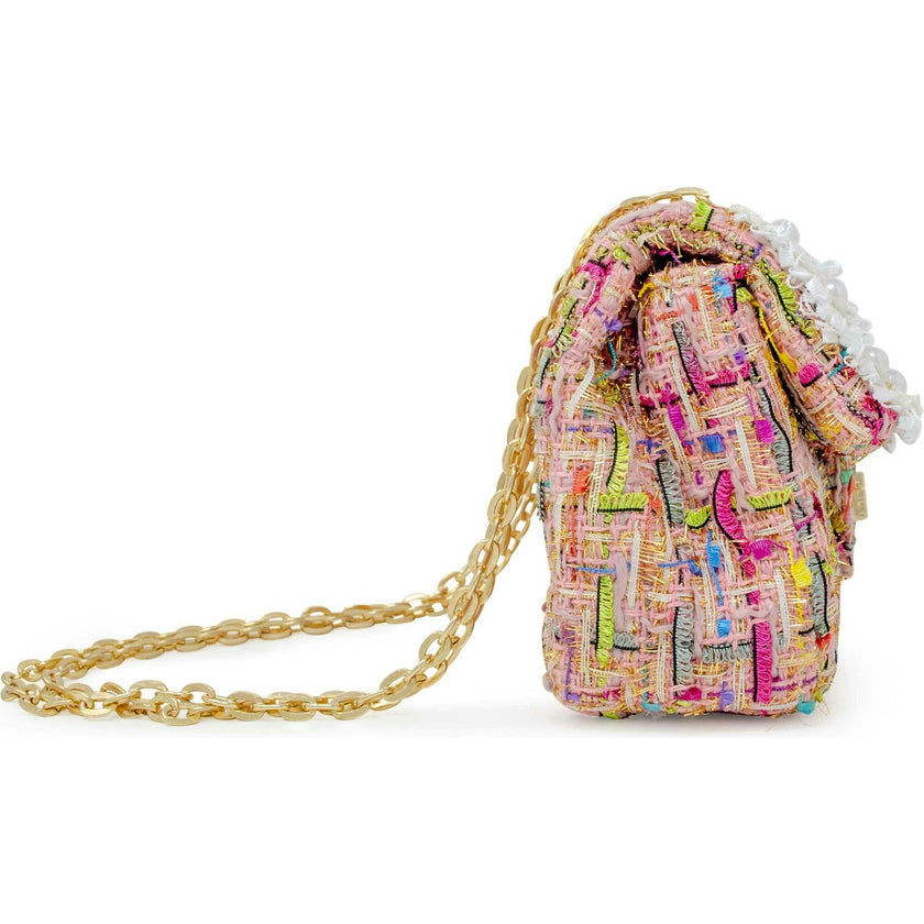 Classic Tweed Pearl Handbag