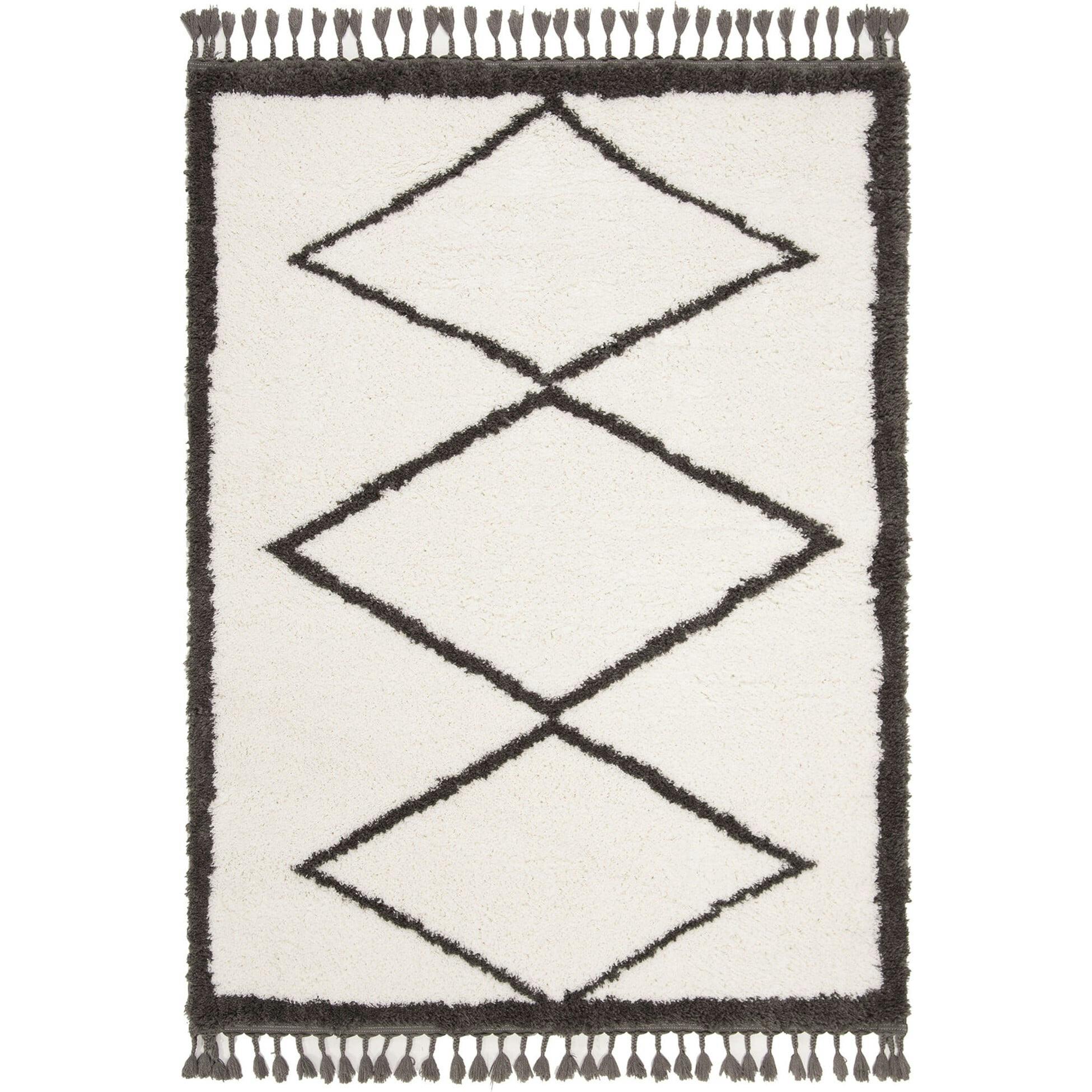 Carmella  Shag Blayke Rug, Cream