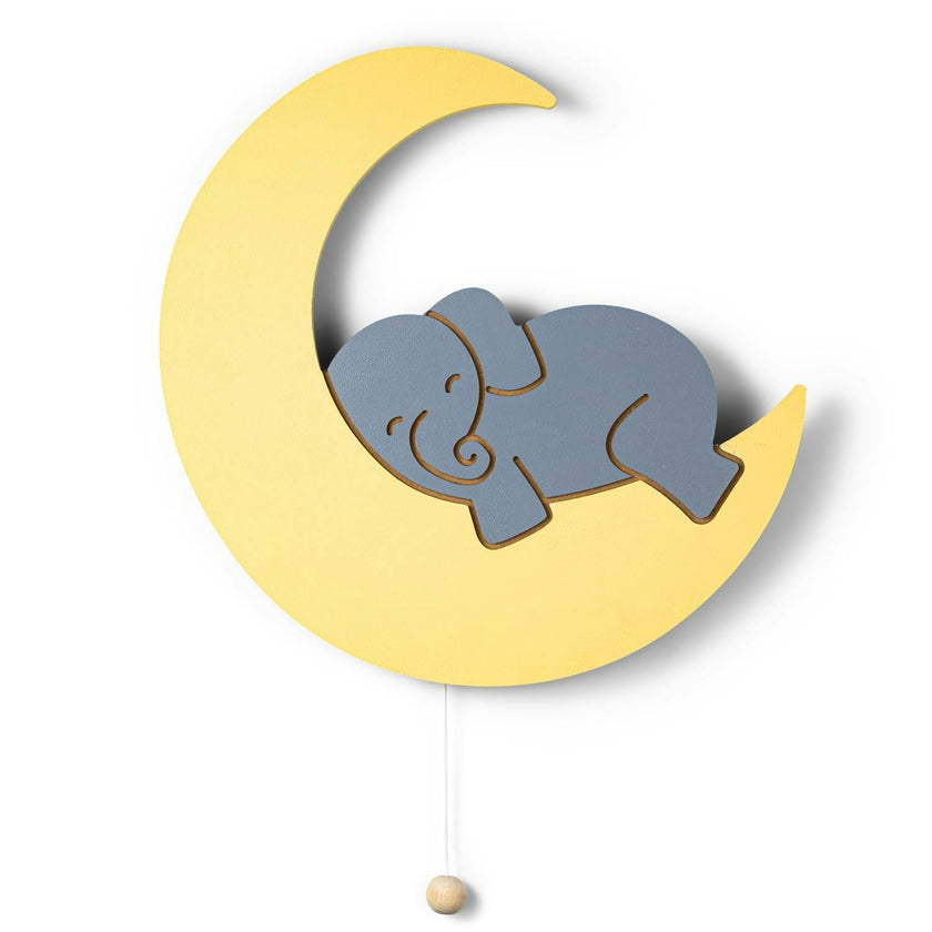 LumiDreams Wall Light - Kid's Decor Nightlight Elephant on Moon