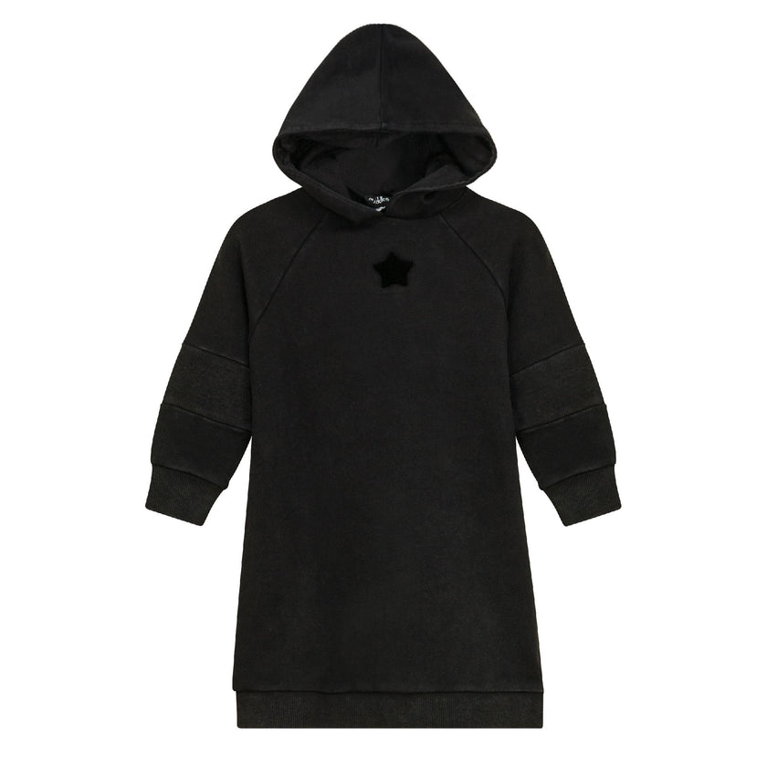 Distressed French Fleece Hooded Dress