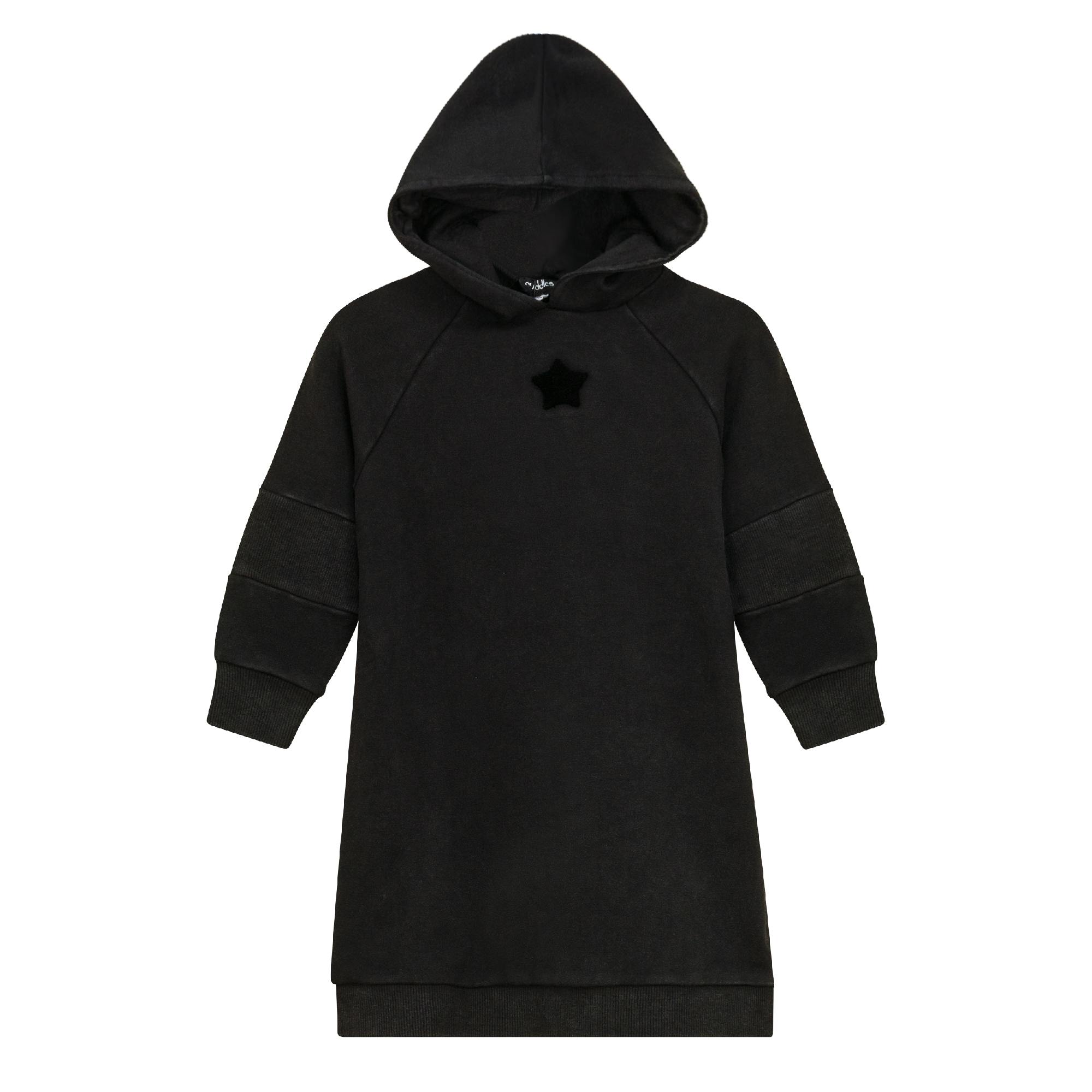 Distressed French Fleece Hooded Dress