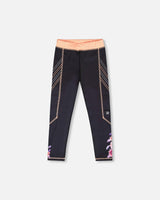 Athletic Leggings In Recycled Polyester Black