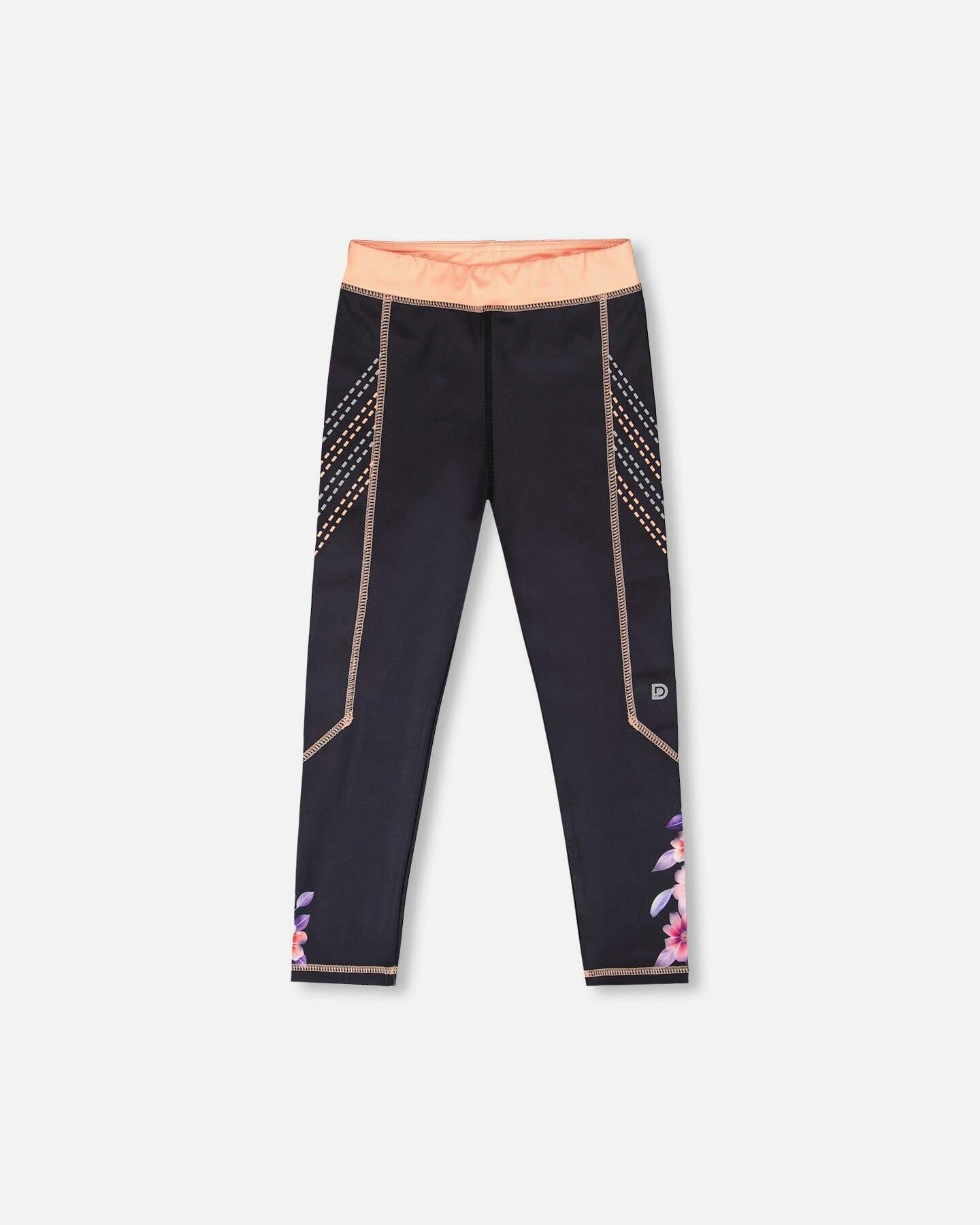 Athletic Leggings In Recycled Polyester Black