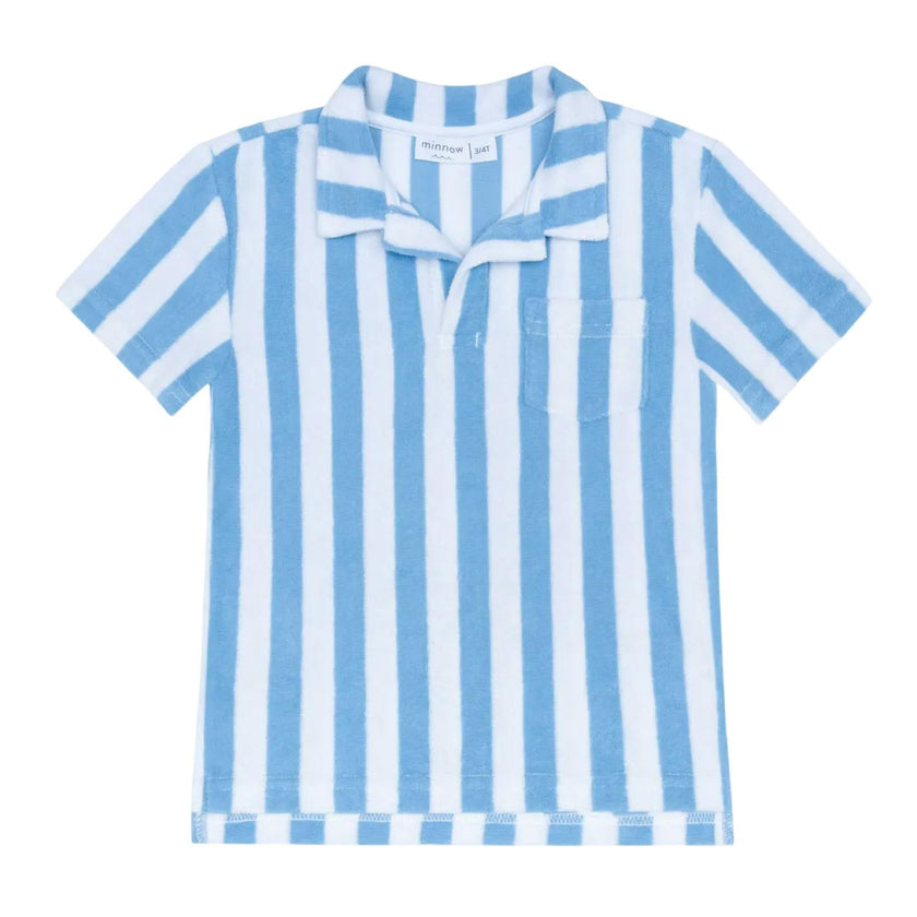 boys bay stripe french terry polo