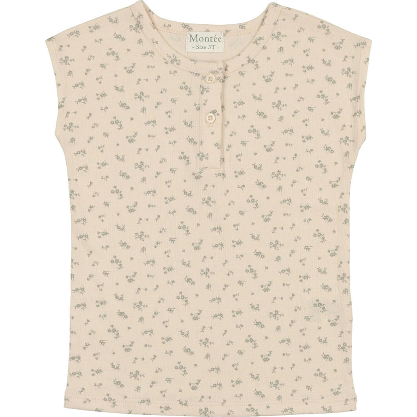 Girls Printed Gauze Short Sleeve Shirt