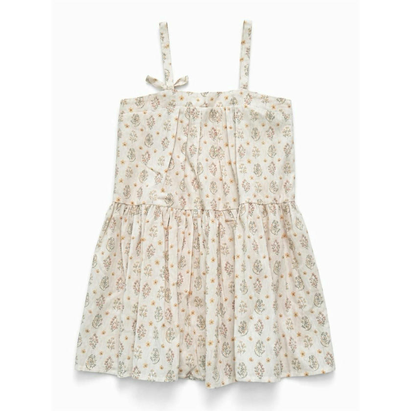 Hikari Pintuck Dress |Golden Blossom