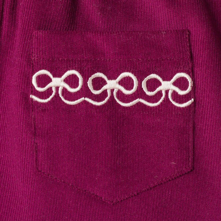 Infant Girls Sweater & Corduroy Skirt Set | Pumpkin Harvest - Burgundy