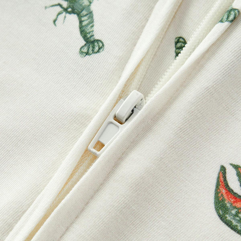 Mint Lobster Luxe Stretch Zipper Pajama