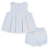 Multicolor Seersucker Dress & Bloomer