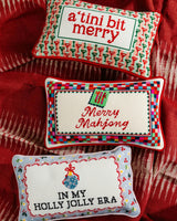 Holly Jolly Era Needlepoint Pillow
