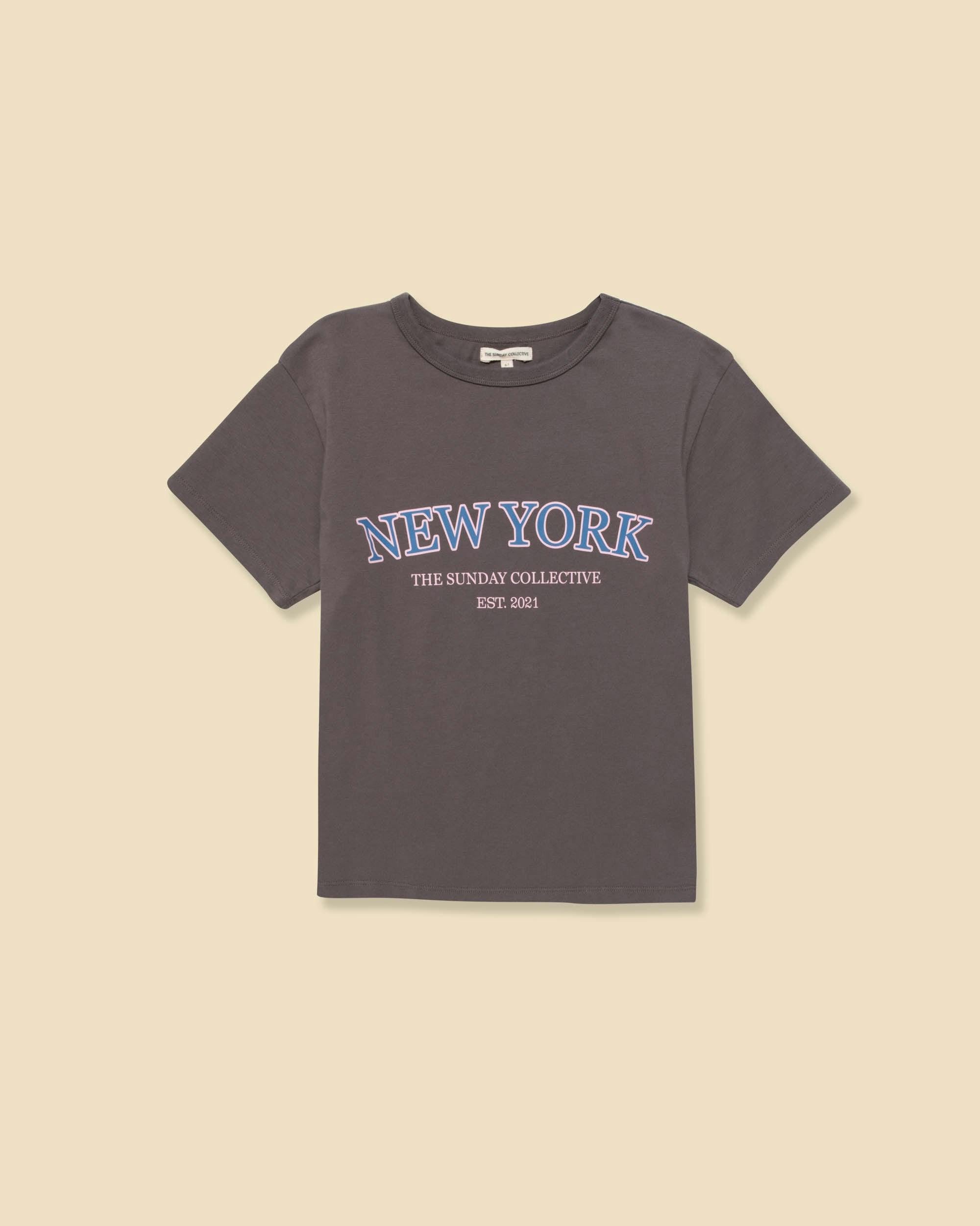 Organic Weekend Tee in Midnight Slate