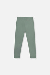 Rib Leggings Green Printed Green