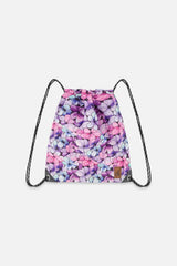 Little Girl Floral Durable Lightweight Drawstring Bag