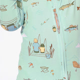Fishing Bamboo Convertible Footie