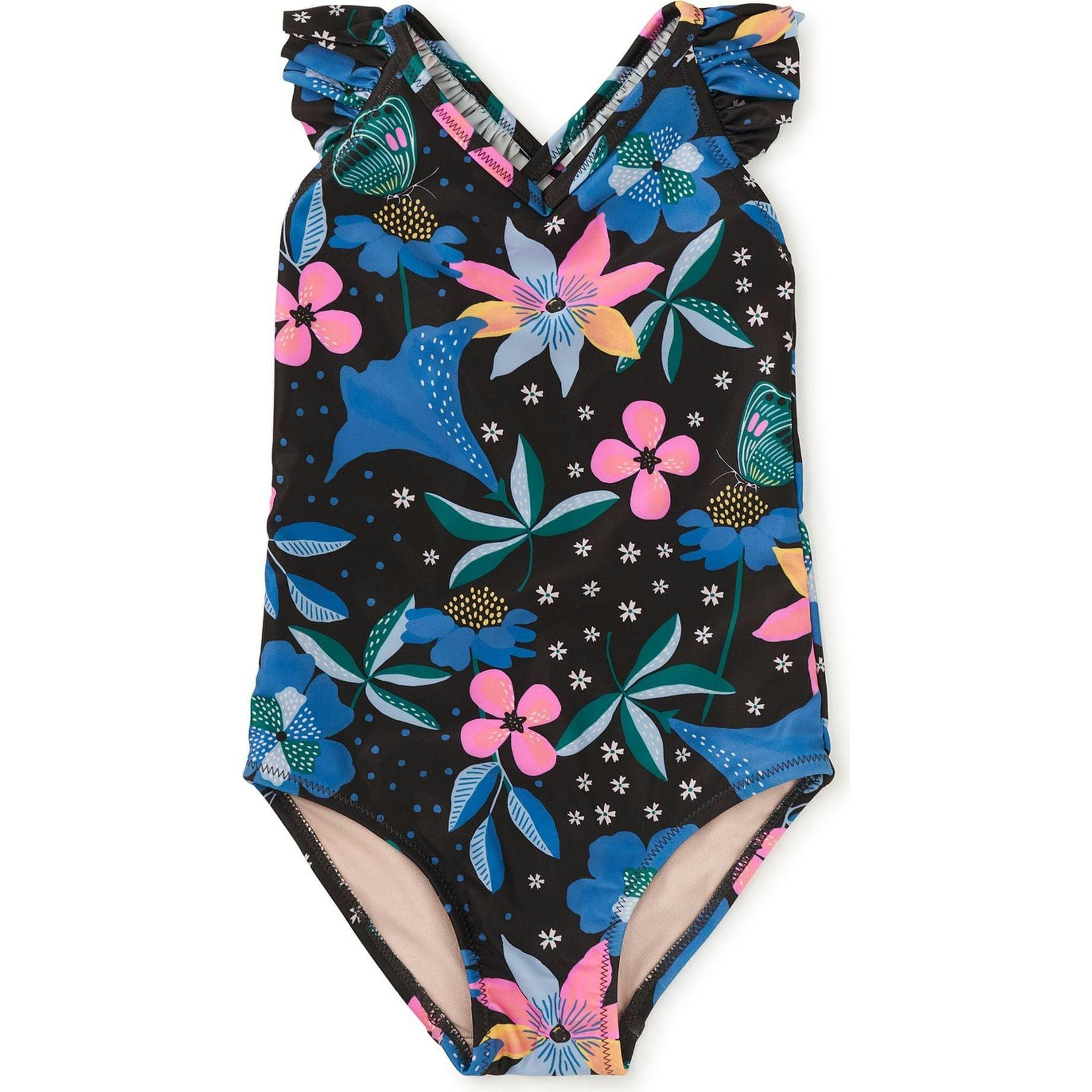 Ruffle One-Piece Swimsuit 2.0, Black