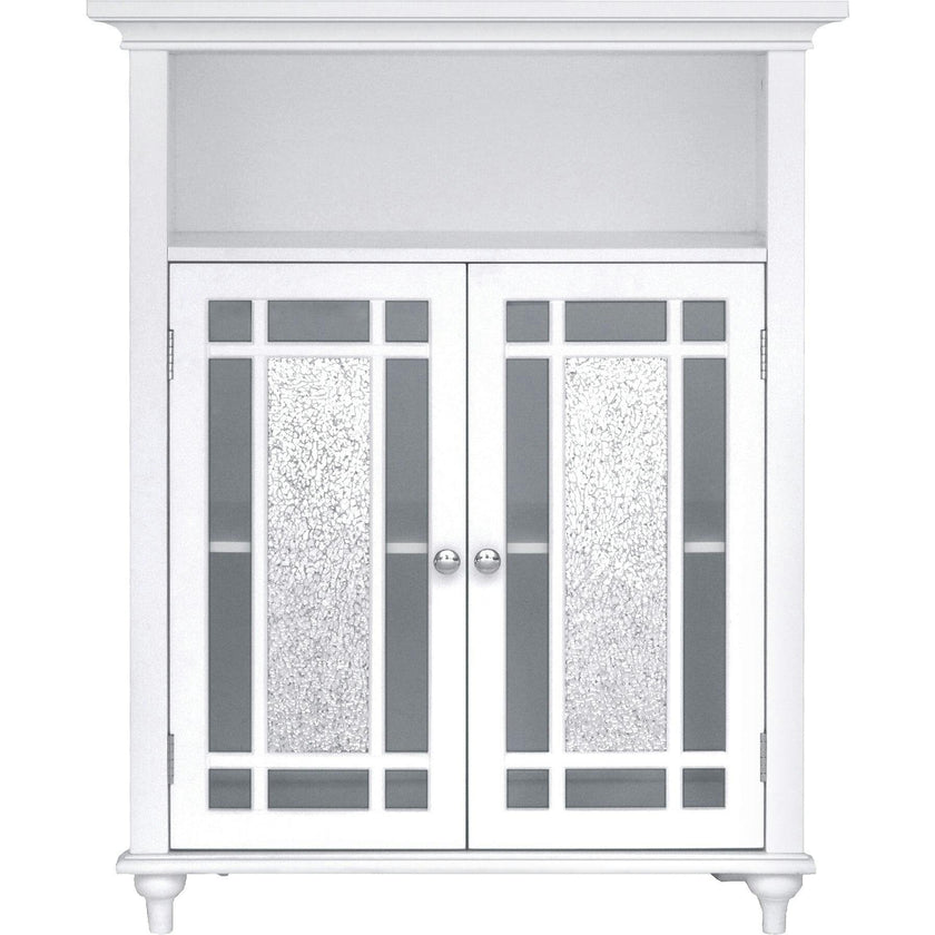 Windsor Wooden Floor Cabinet with Glass Mosaic Doors