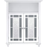 Windsor Wooden Floor Cabinet with Glass Mosaic Doors