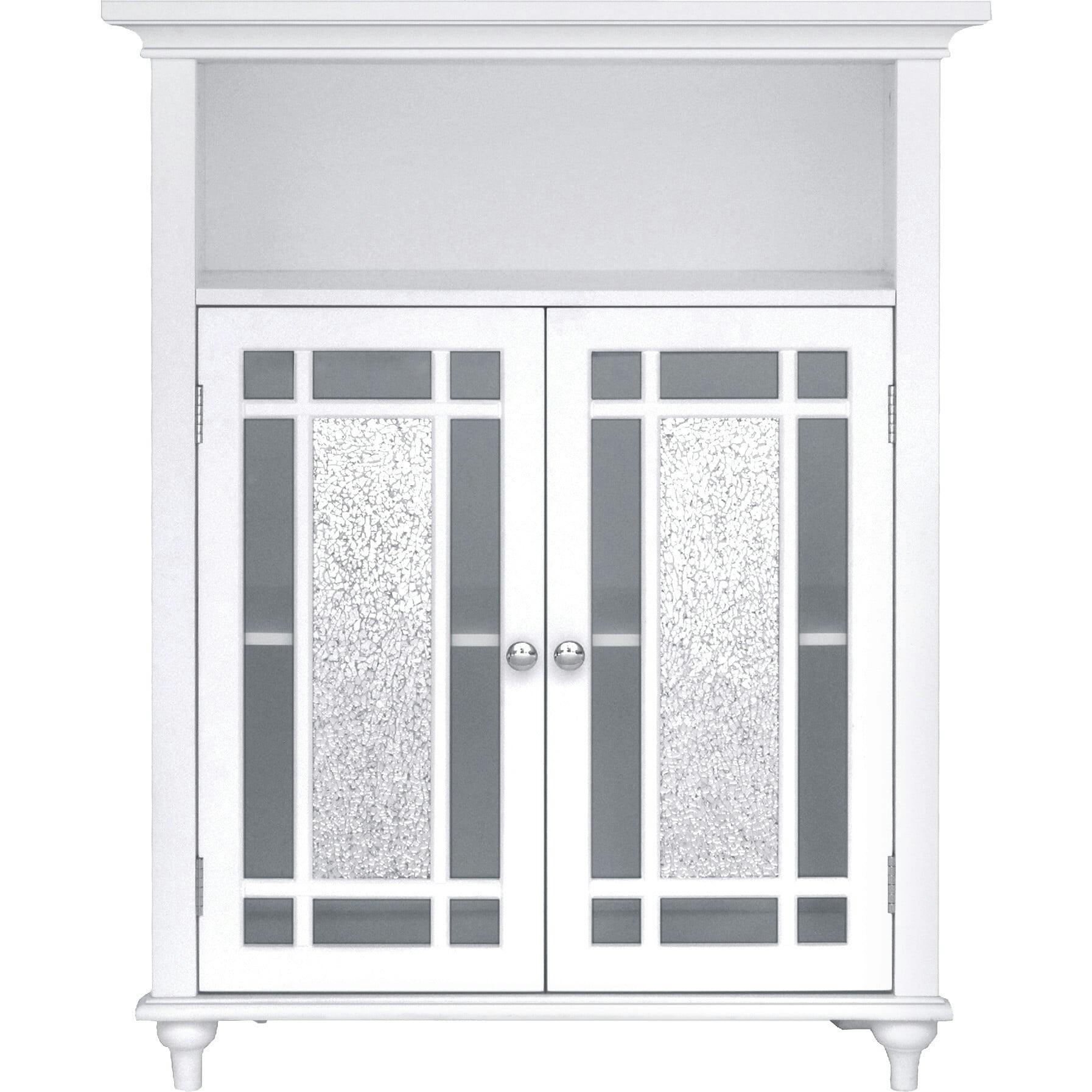 Windsor Wooden Floor Cabinet with Glass Mosaic Doors