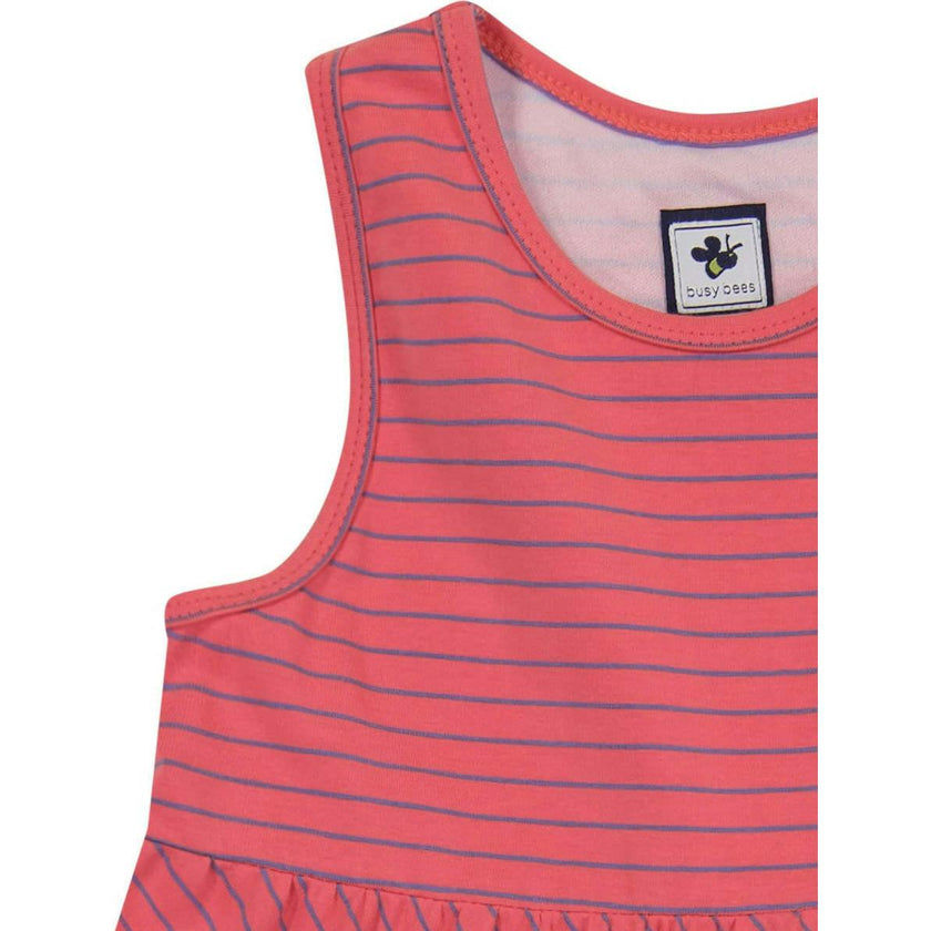 Parker Racerback Dress Red Mini, Stripes